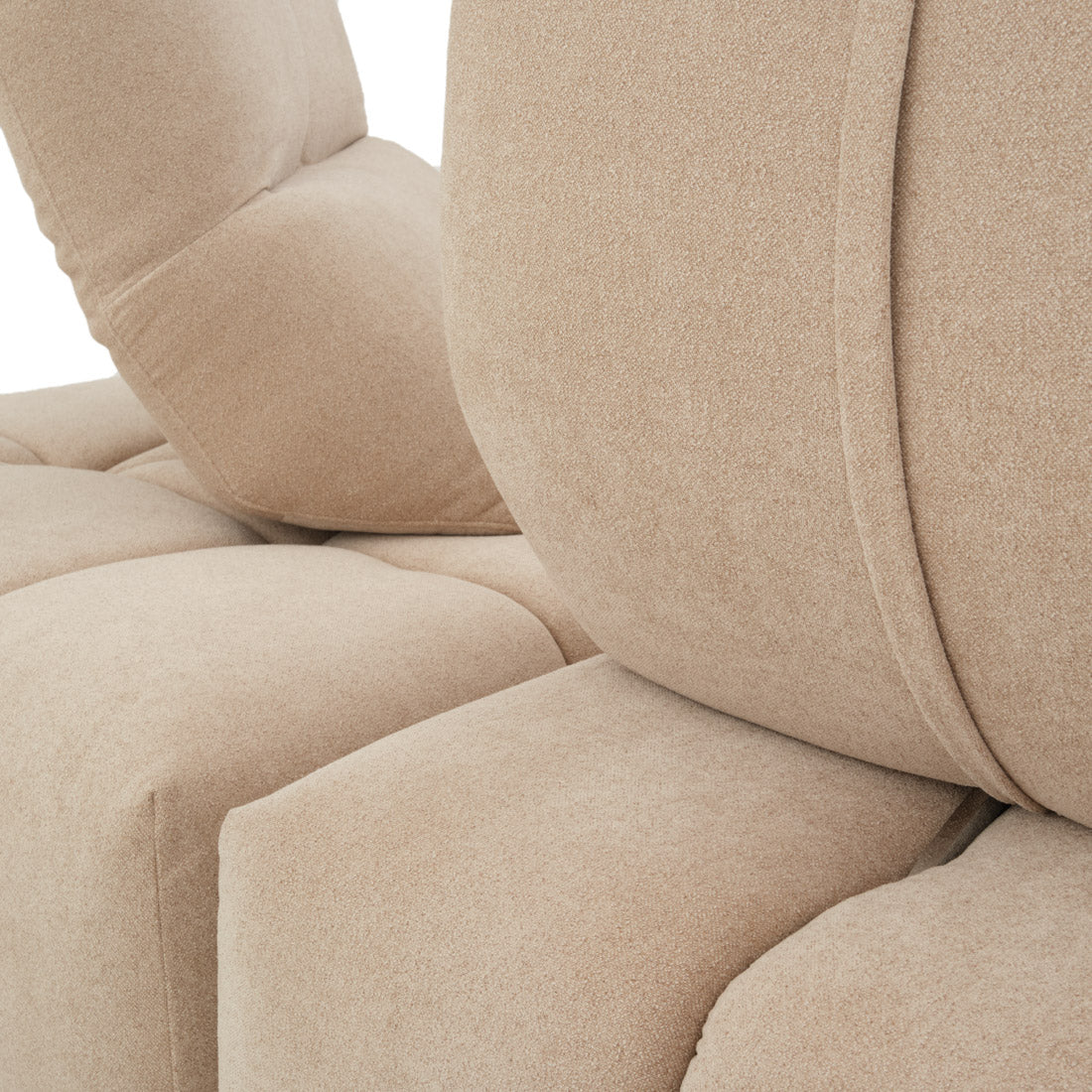 Nerida Fabric Sectional Sofa Beige