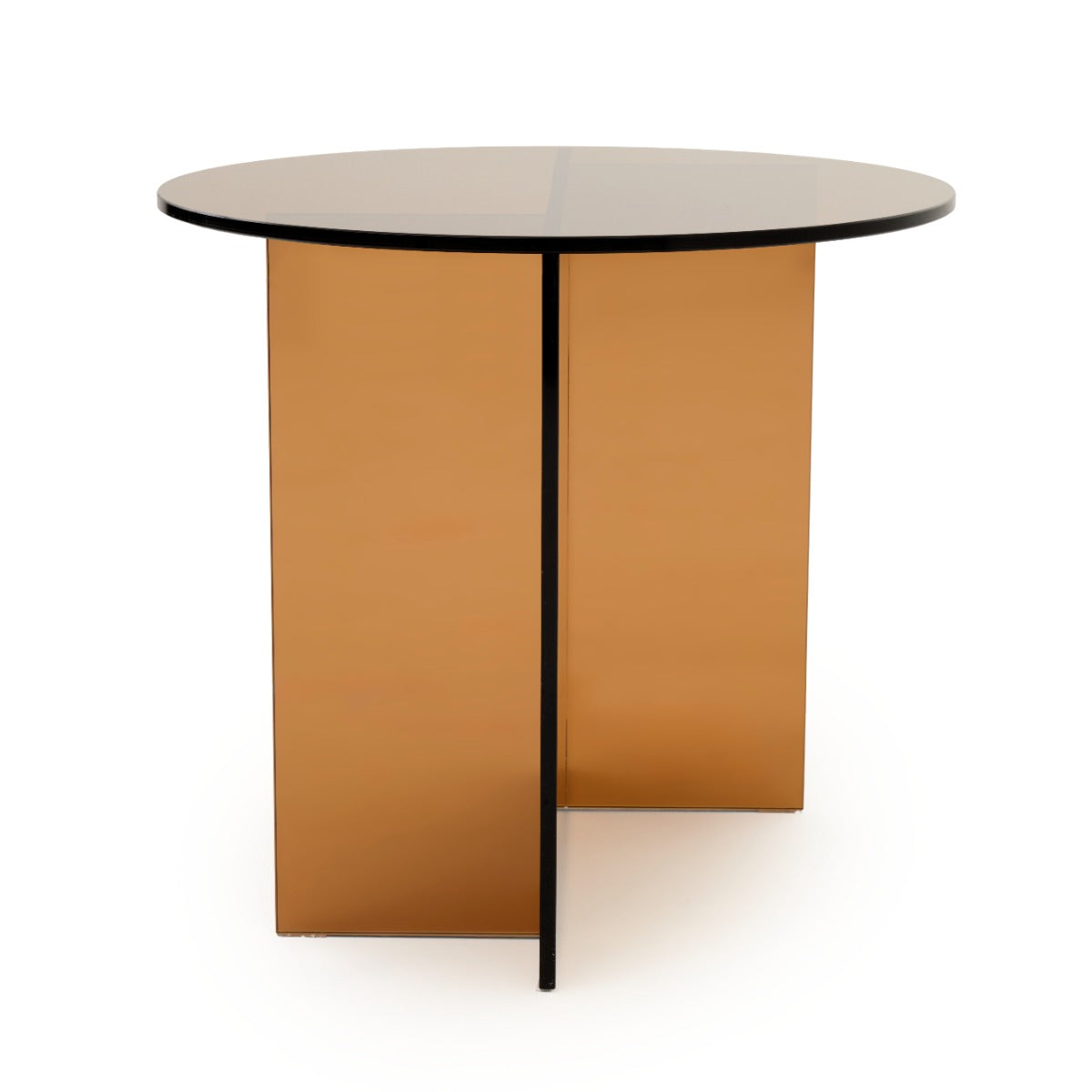 Eirata Glass End Table Light Brown