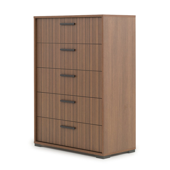 Nitmo 5-Drawer Chest Dark Brown