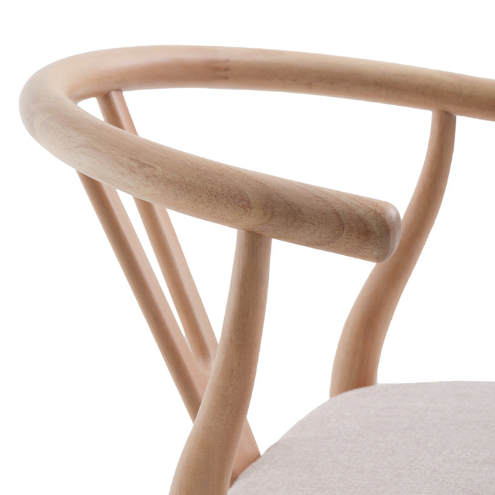 Nakesha Wood Armchair Light Brown