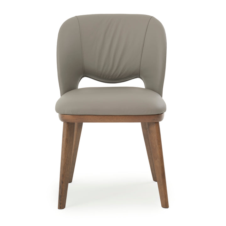 Ewana Leather Chair Dark Grey