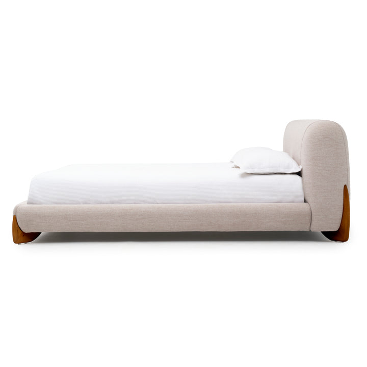 Naida Fabric Queen Bed Beige