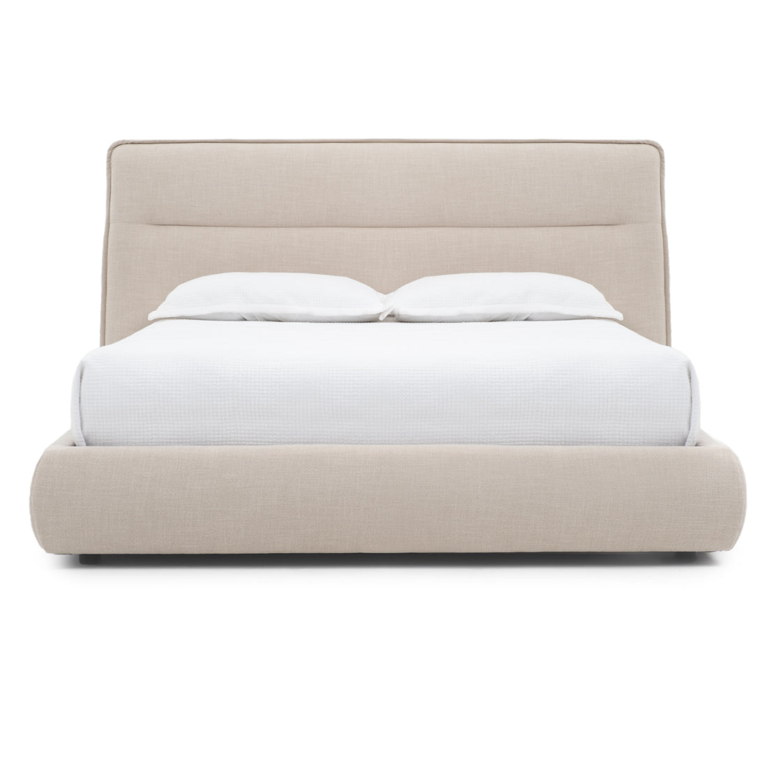 Nylan Fabric King Bed Beige