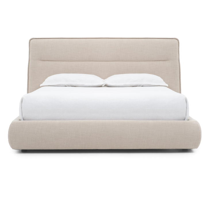 Nylan Fabric King Bed Beige