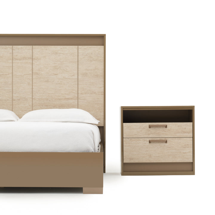 Nunzia Queen Bed Beige