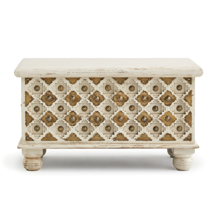 Navya Wood Accent Table Off White