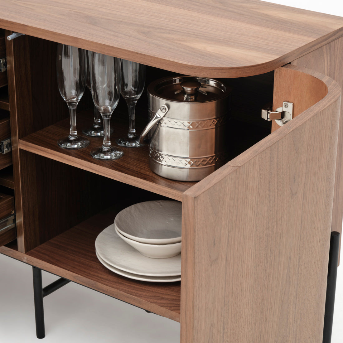 Easton Wood Sideboard Dark Brown