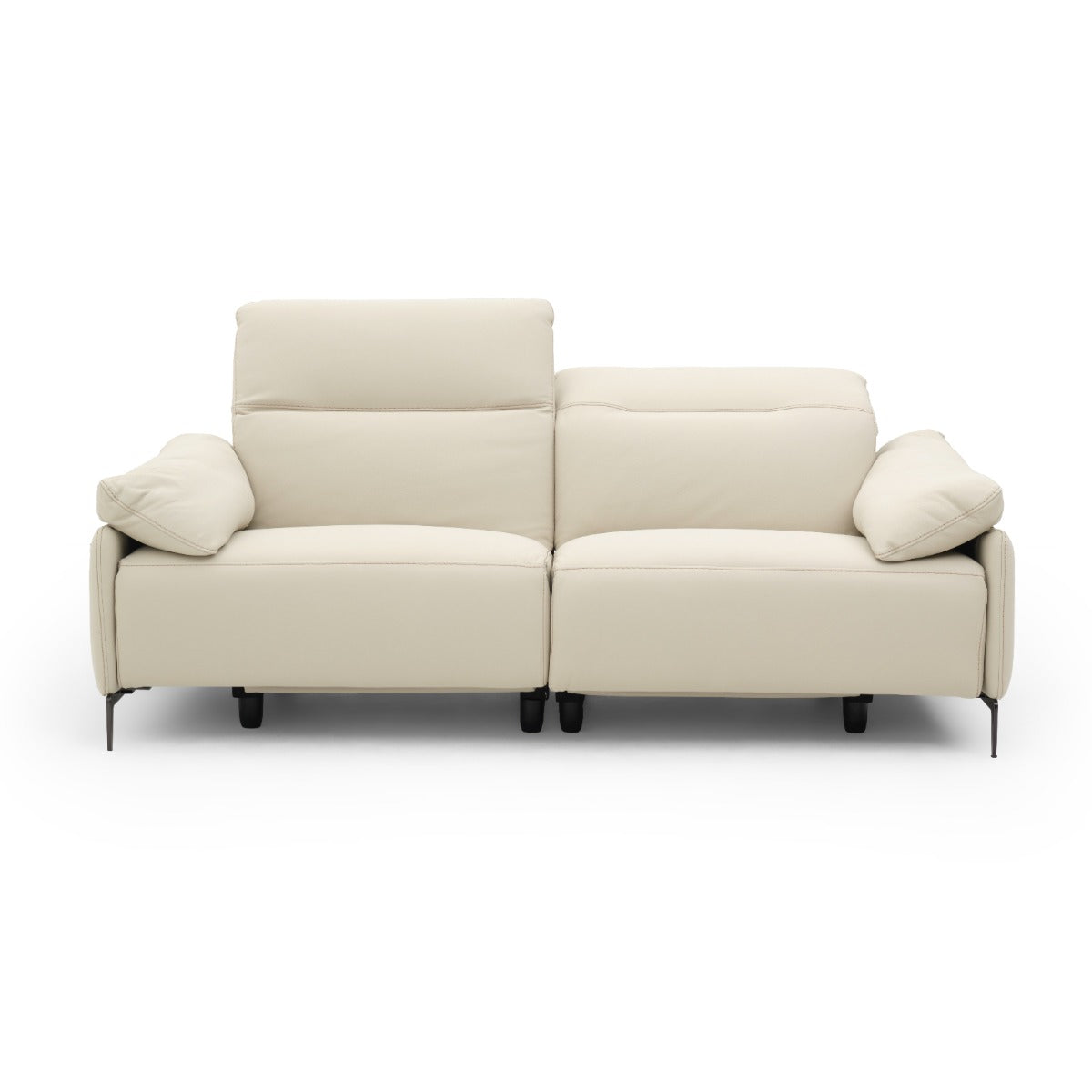 Wakely Leather Reclining Sofa Beige