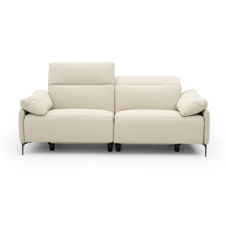 Wakely Leather Reclining Sofa Beige