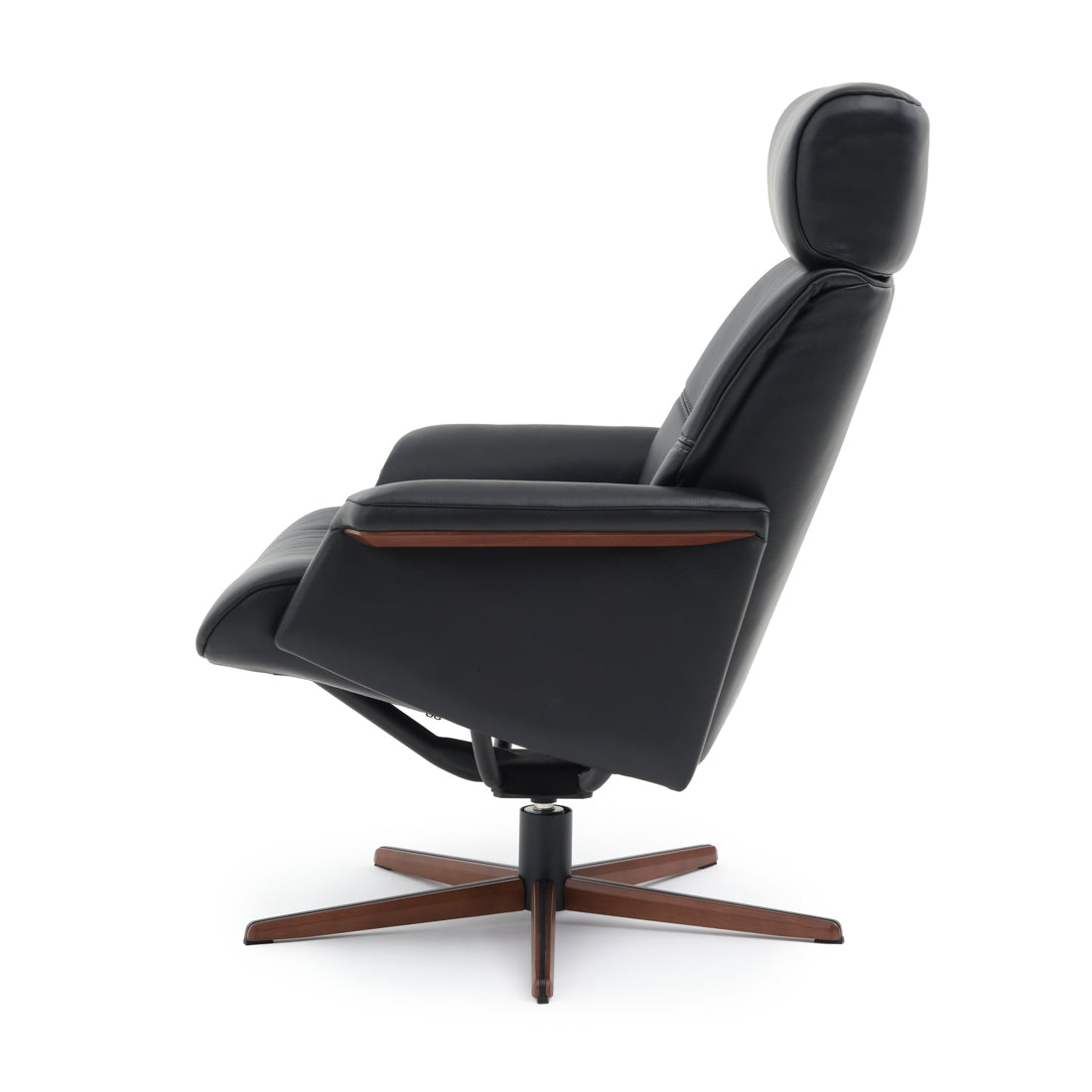 Norris Reclining Chair with Ottoman Black