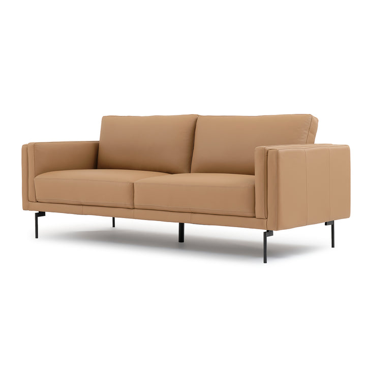 Everly Leather Sofa Cognac