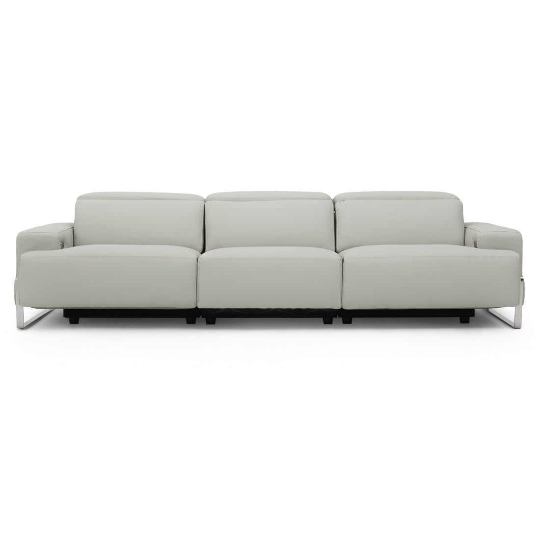 Warley Leather Reclining Sofa Beige