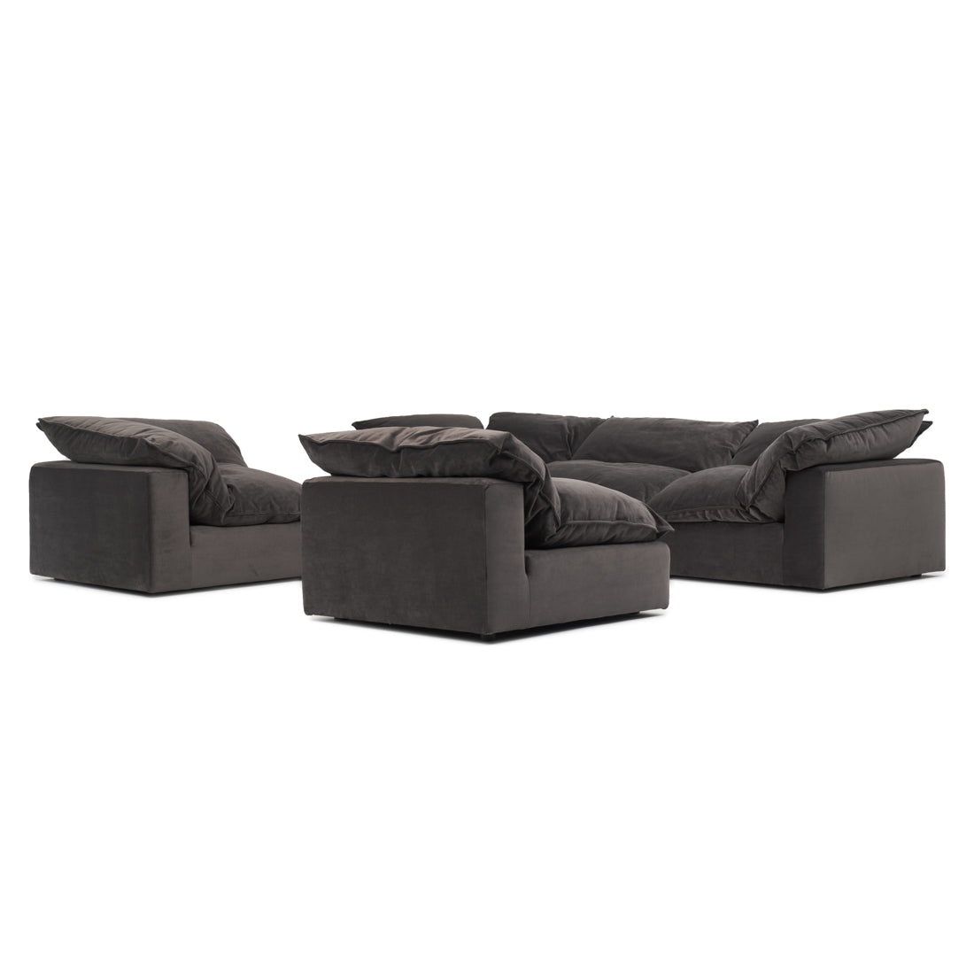 Nuage Fabric Modular Set Dark Grey