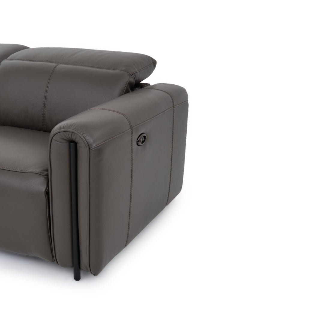 Wilnoir Reclining Sectional Sofa Dark Grey