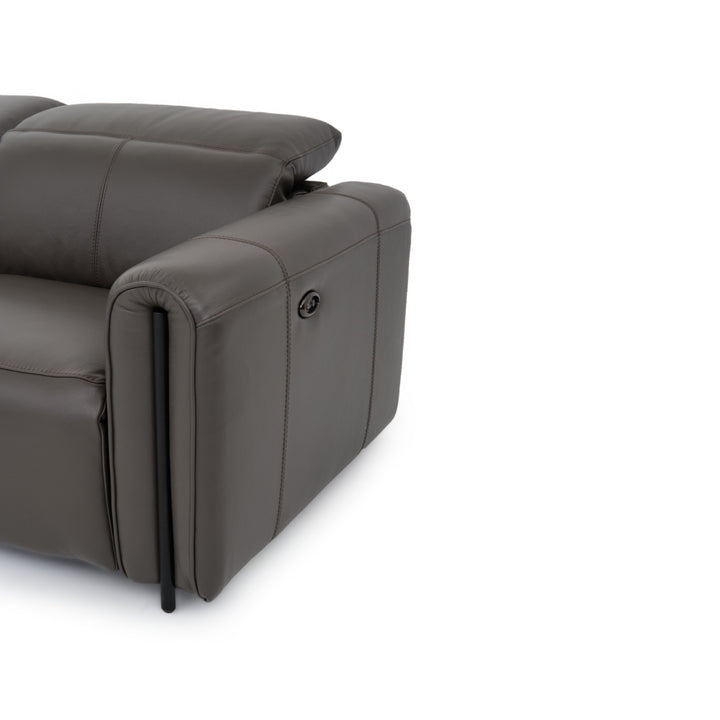 Wilnoir Reclining Sectional Sofa Dark Grey