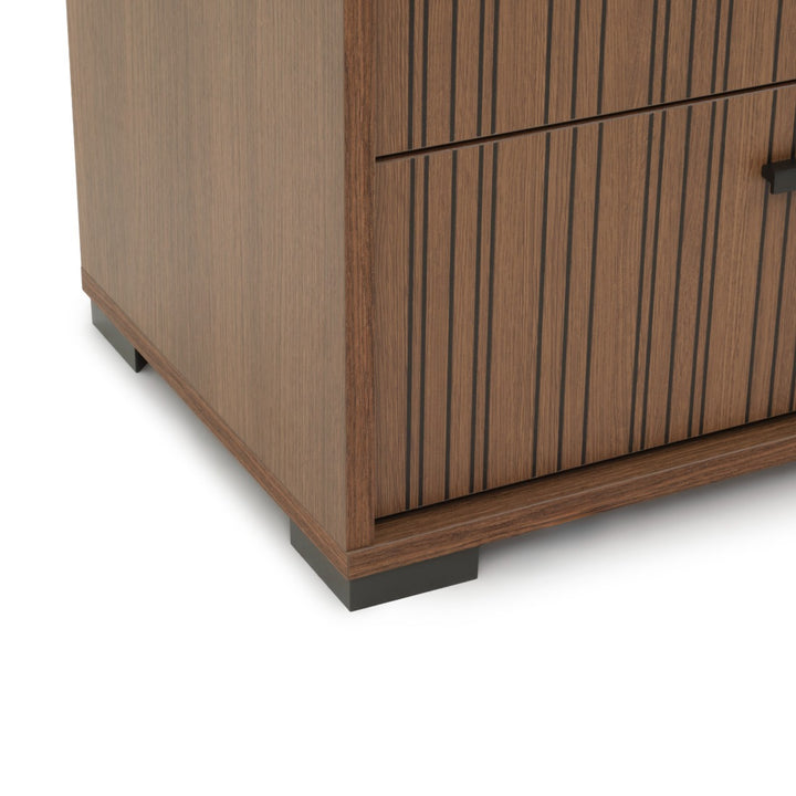 Nitmo 6-Drawer Dresser Dark Brown
