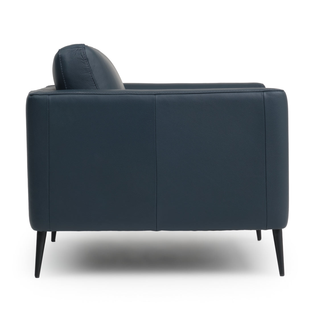 Ermilo Leather Accent Chair Dark Blue