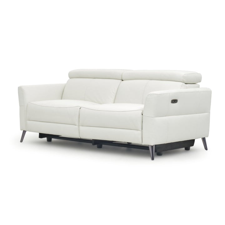 Westlyn Leather Reclining Sofa White