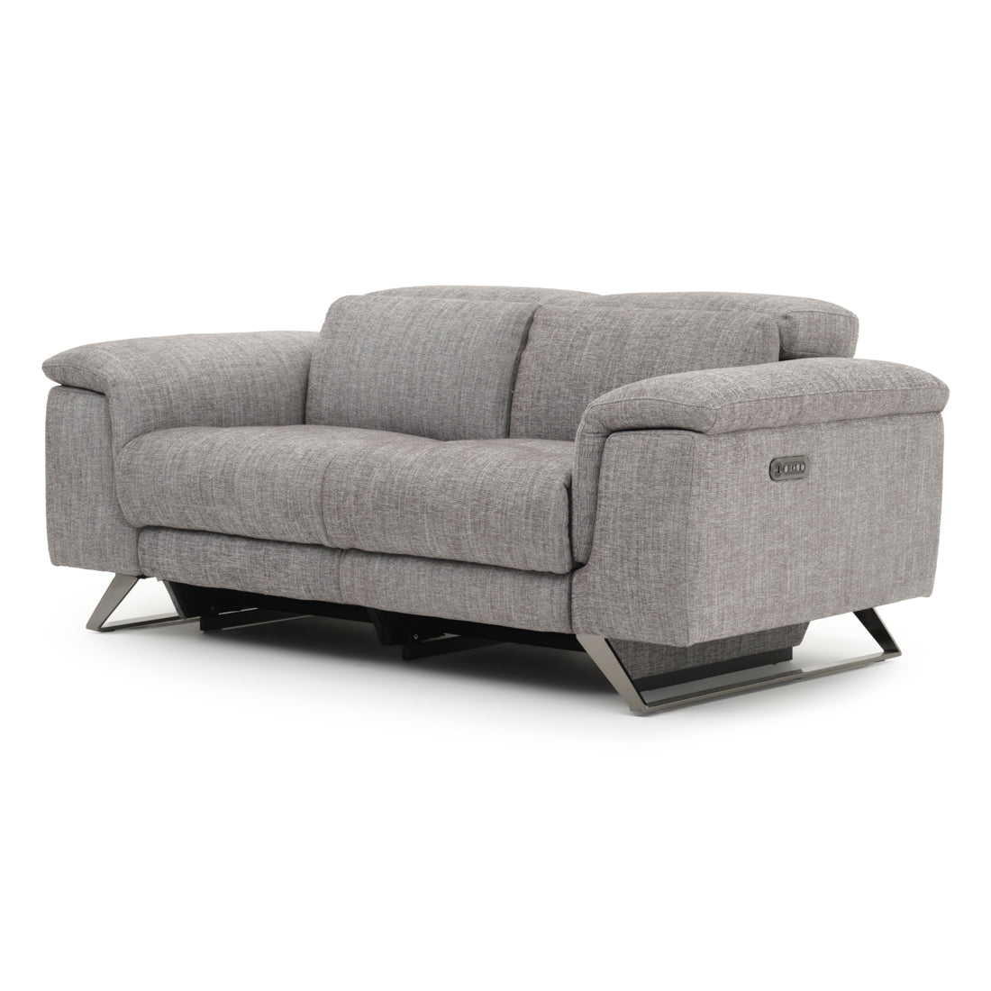 Warren Fabric Reclining Loveseat Dark Grey