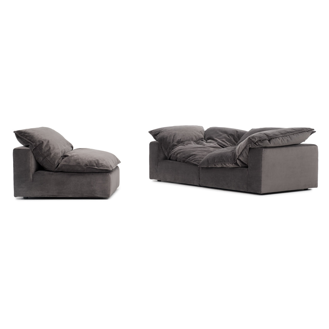 Nuage Fabric Modular Sofa Dark Grey