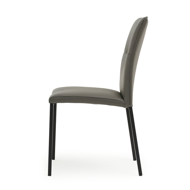 Waconia Leather Chair Dark Grey