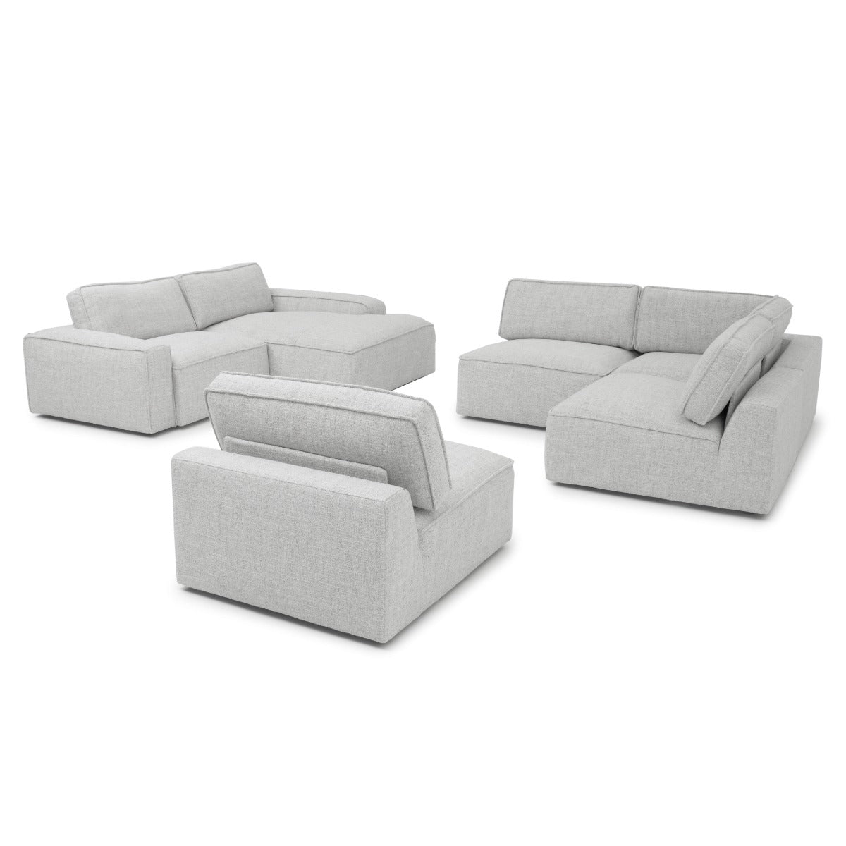 Nash Fabric Modular Set Light Grey