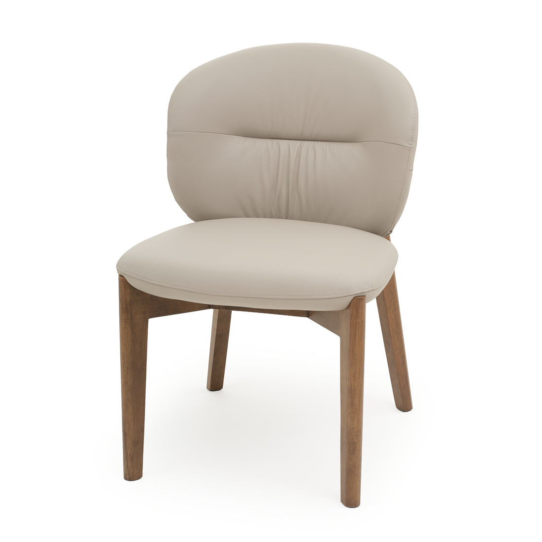 Nirosa Leather Chair Light Grey