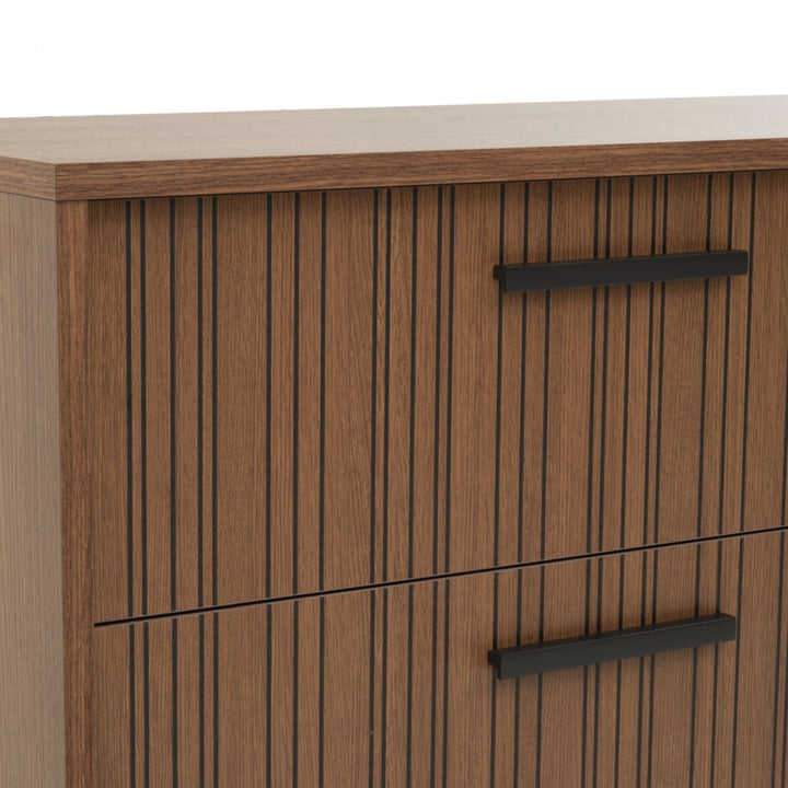 Nitmo 6-Drawer Dresser Dark Brown