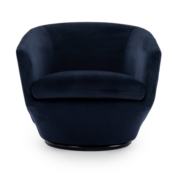 Wyle Swivel Accent Chair Dark Blue