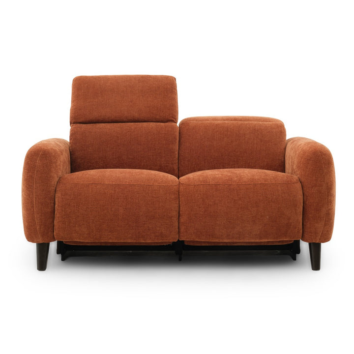Nilani Fabric Reclining Loveseat Orange