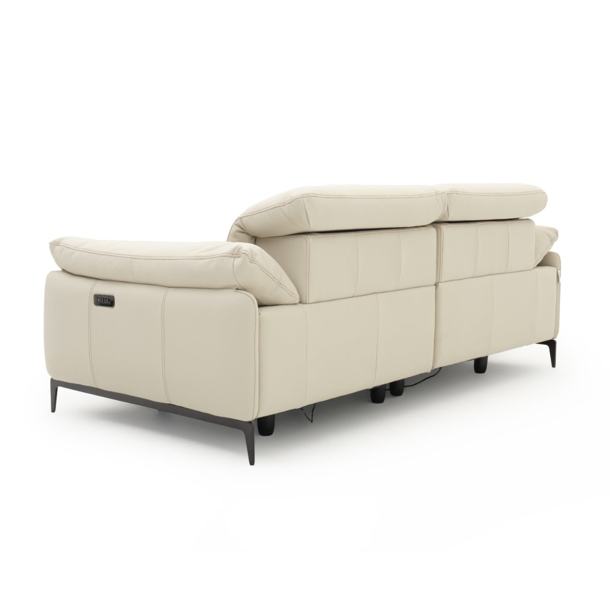 Wakely Leather Reclining Sofa Beige
