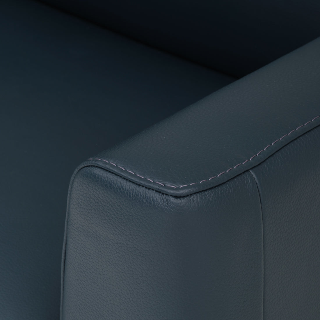 Ermilo Leather Accent Chair Dark Blue