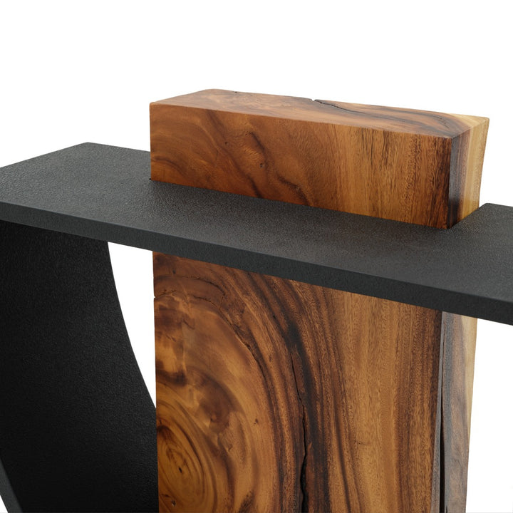 Nalca Wood Console Table Black