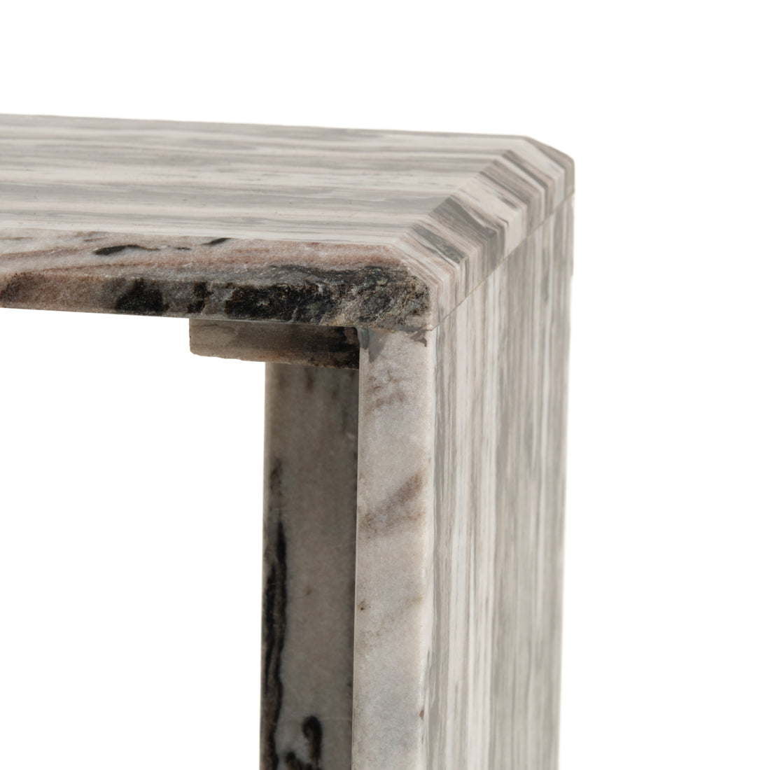 Neville Marble Accent Table Dark Grey