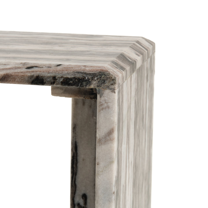 Neville Marble Accent Table Dark Grey