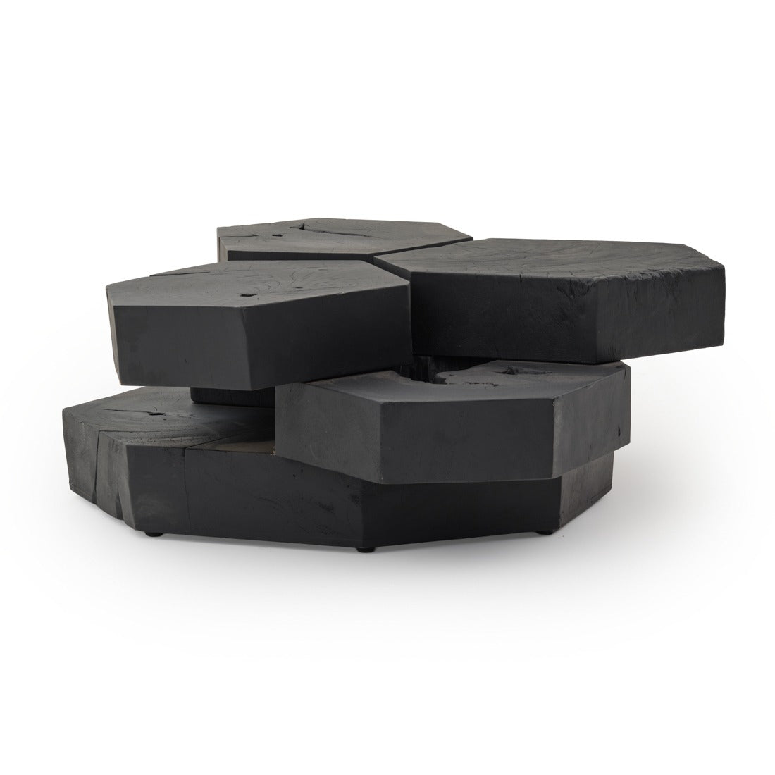 Waver Wood Coffee Table Black