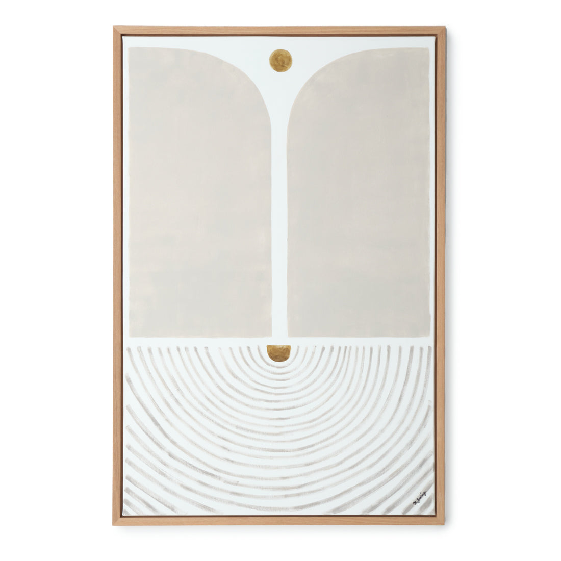 Nomadi Painting on Canvas Beige