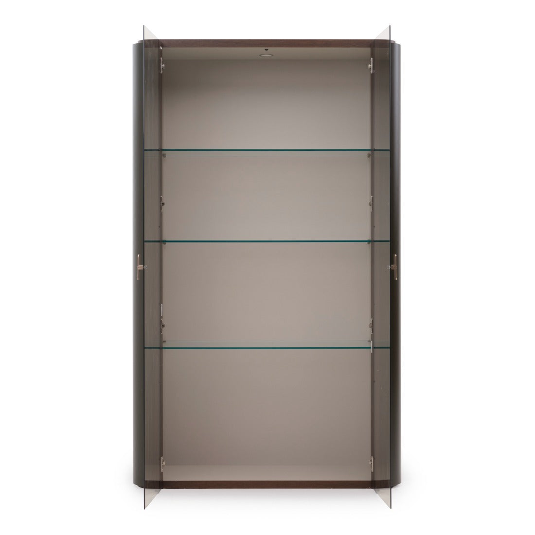 Wadena Glass Curio Dark Brown