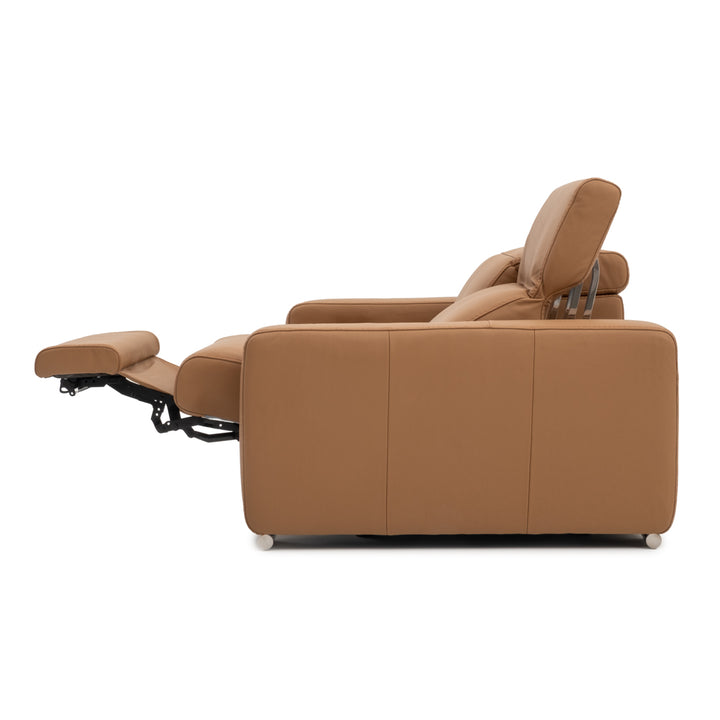 Whitmore Leather Reclining Sofa Cognac