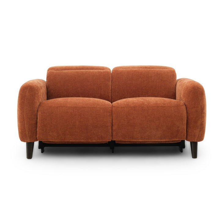 Nilani Fabric Reclining Loveseat Orange