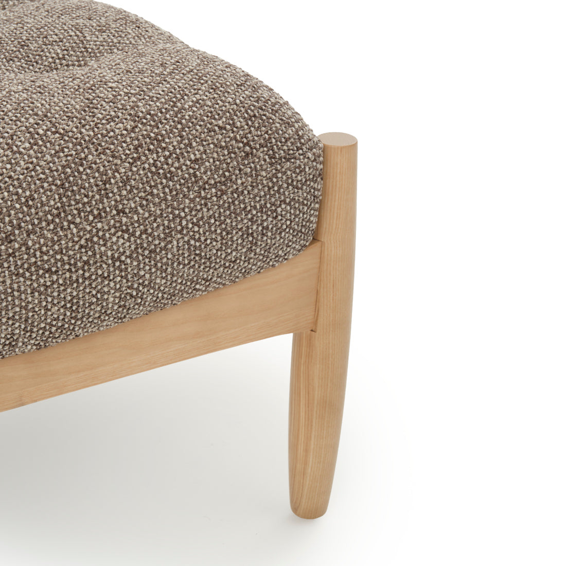 Naranda Fabric Ottoman Dark Brown