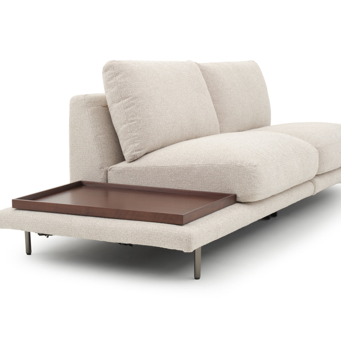 Elizabeth Armless Loveseat Beige