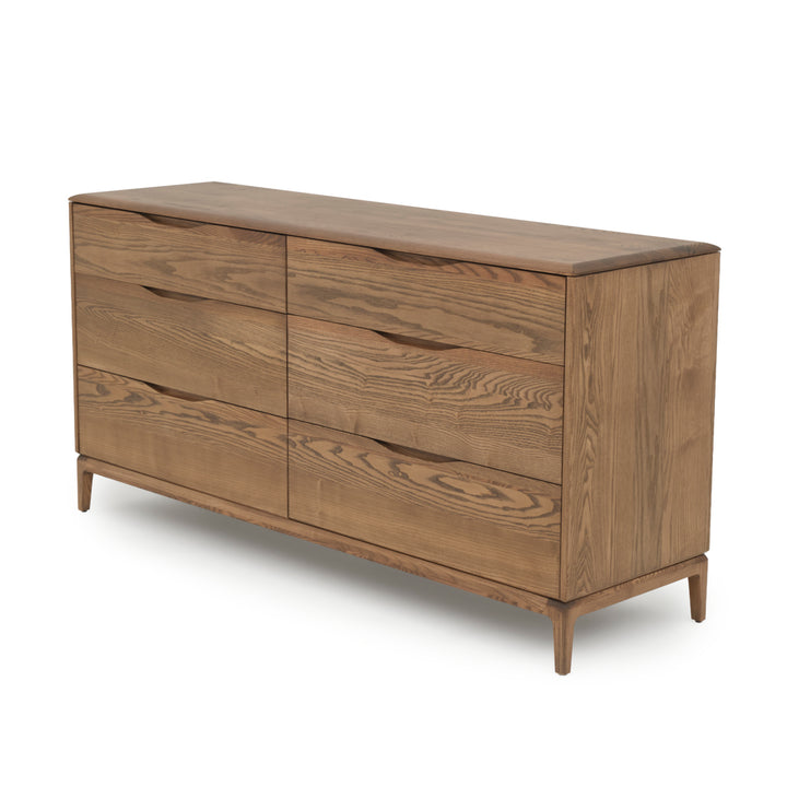 Nicolette 6-Drawer Dresser Dark Brown