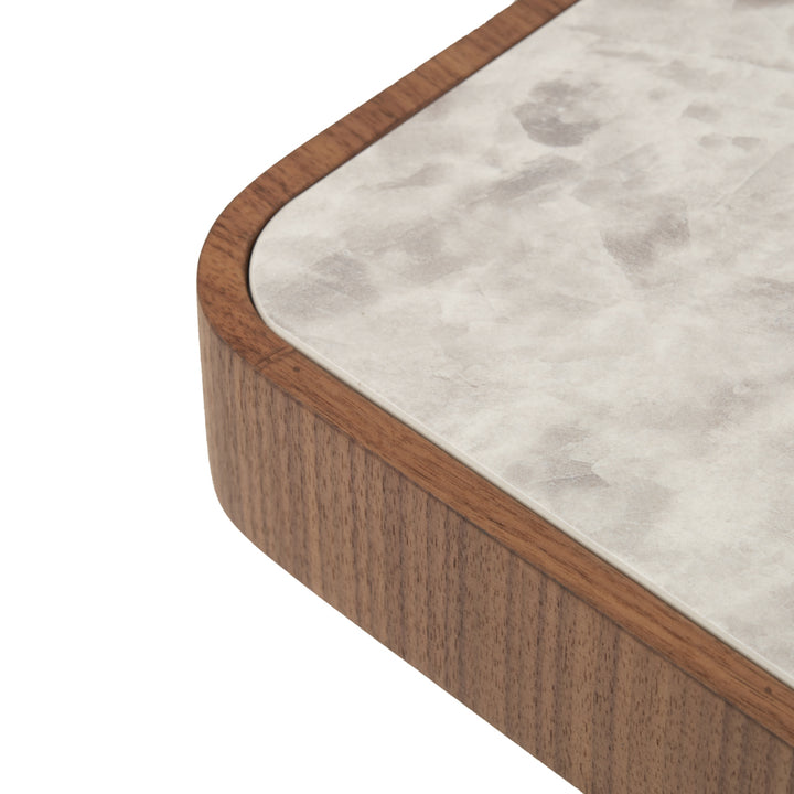 Evana Ceramic Dining Table Dark Brown