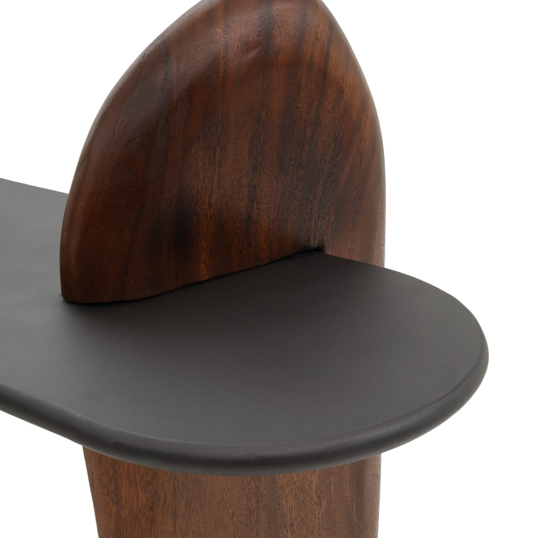 Natera Wood Console Table Dark Brown