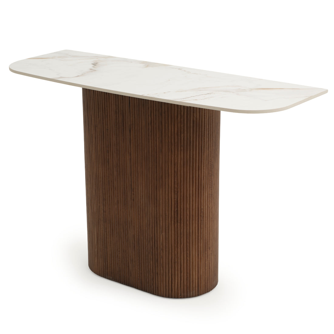 Esmeralda Ceramic Console Table White