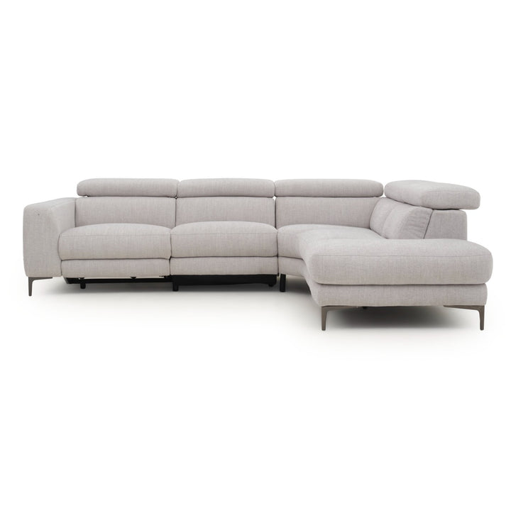 Emilia Reclining Sectional Sofa Light Grey