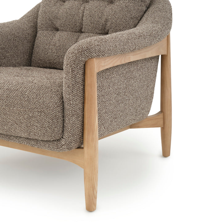 Naranda Fabric Accent Chair Dark Brown