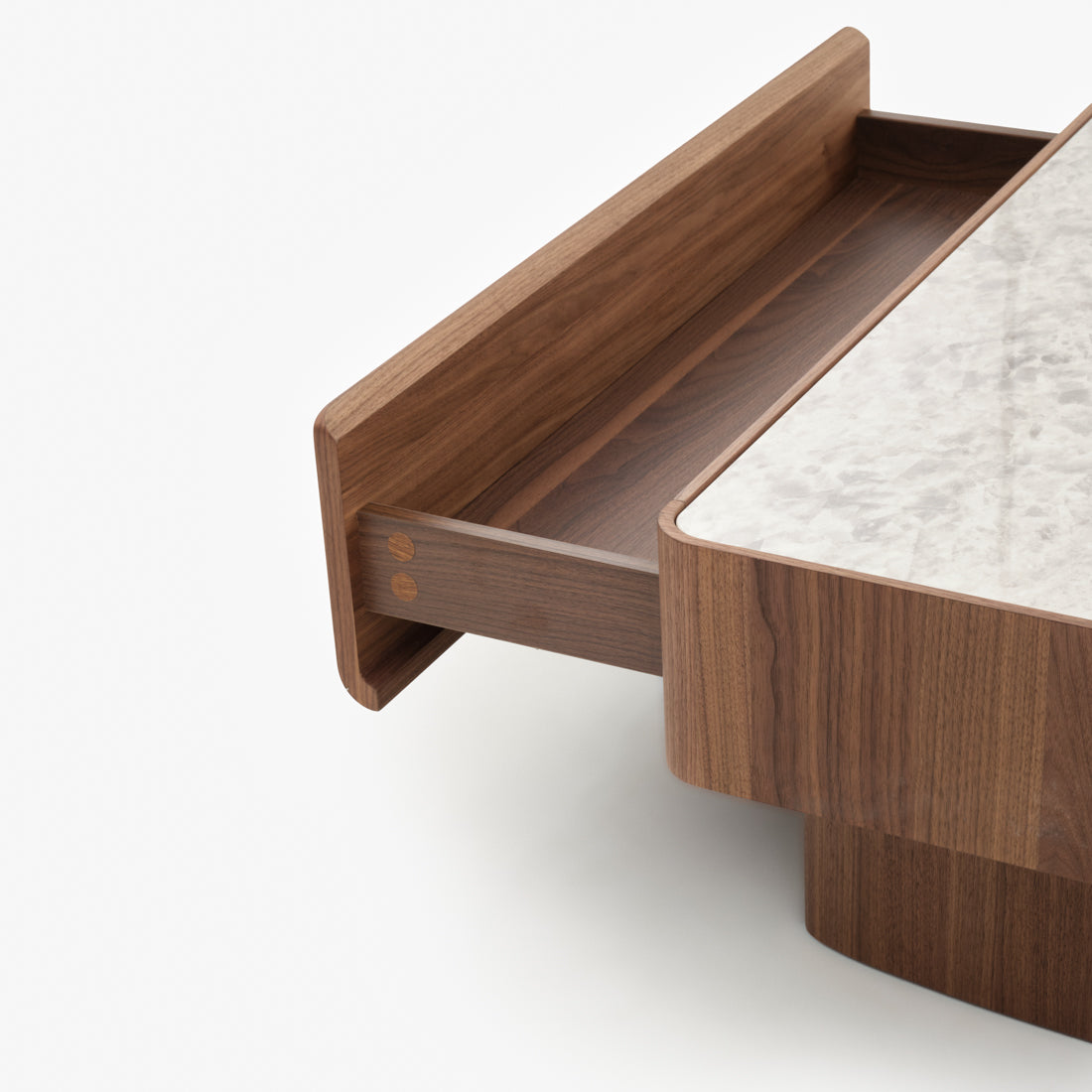 Evana Ceramic Coffee Table Dark Brown