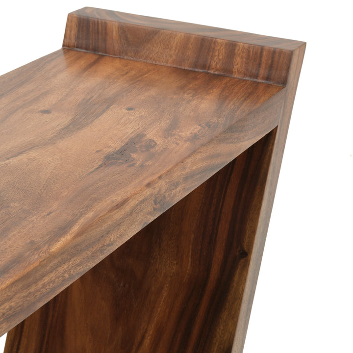 Nellu Wood Console Table Dark Brown